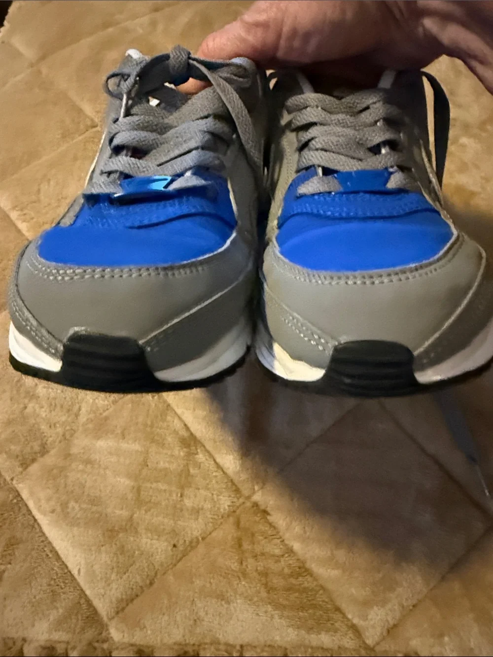 Nike Men's Grey and Blue Air Max Sneakers
